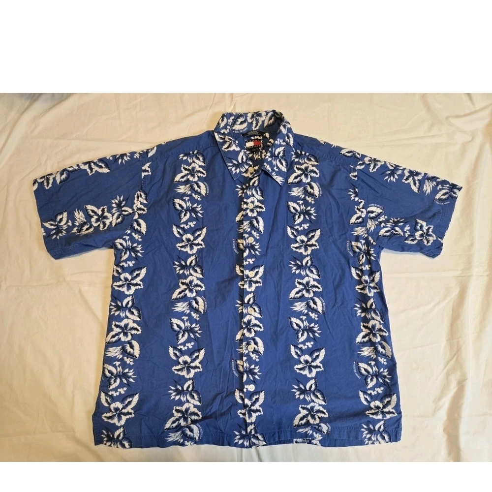 Tommy Hilfiger Hawaiian Flowers Shirt - Size Extra Large